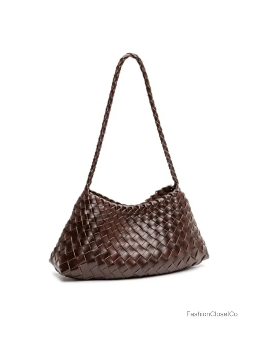 Vegan Leather Woven Hobo Bag Shoulder Bag for Women Trendy Small Handbag